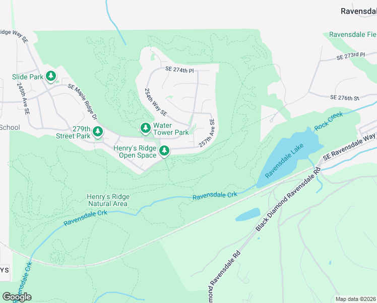map of restaurants, bars, coffee shops, grocery stores, and more near 25381 Southeast 279th Place in Maple Valley