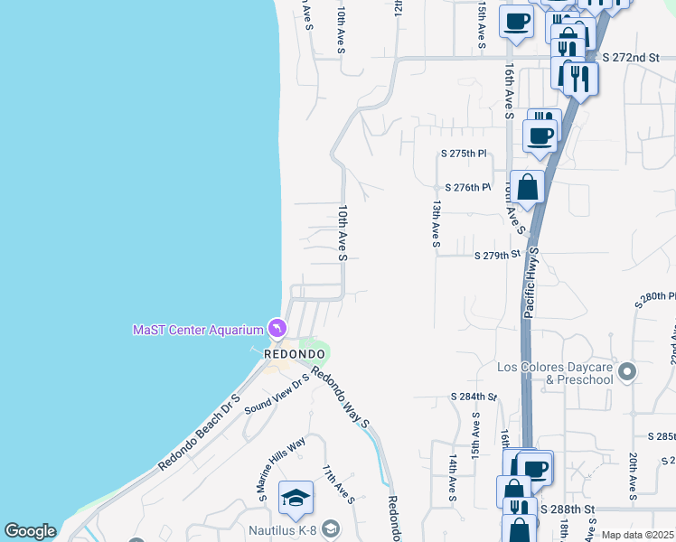 map of restaurants, bars, coffee shops, grocery stores, and more near in Des Moines