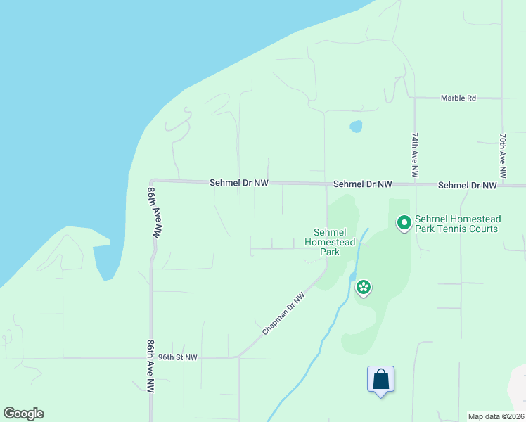 map of restaurants, bars, coffee shops, grocery stores, and more near 8024 Sehmel Drive Northwest in Gig Harbor