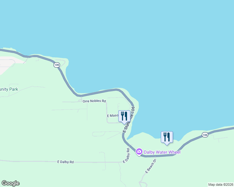 map of restaurants, bars, coffee shops, grocery stores, and more near 6520 Washington 106 in Union