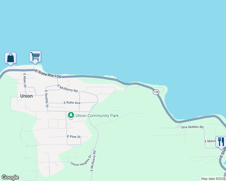 map of restaurants, bars, coffee shops, grocery stores, and more near 71 East Warren Drive in Union