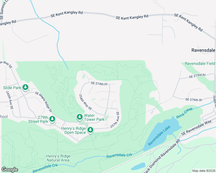 map of restaurants, bars, coffee shops, grocery stores, and more near 25480 Southeast 275th Place in Maple Valley