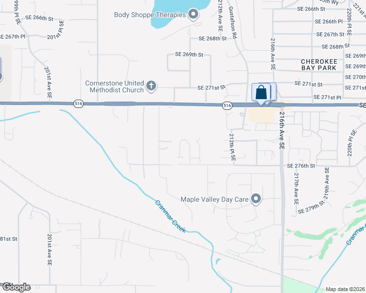 map of restaurants, bars, coffee shops, grocery stores, and more near 27467 209th Court Southeast in Maple Valley