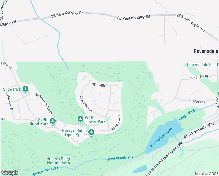 map of restaurants, bars, coffee shops, grocery stores, and more near 25499 Southeast 274th Place in Maple Valley