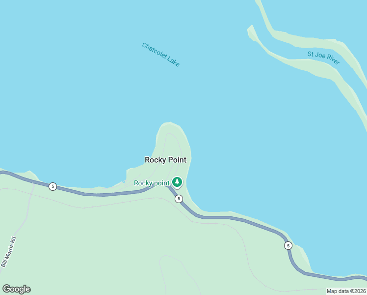 map of restaurants, bars, coffee shops, grocery stores, and more near 250 Rocky Point Loop Road in Plummer