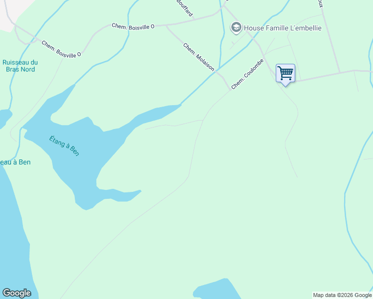 map of restaurants, bars, coffee shops, grocery stores, and more near 126 Chemin Coulombe in Gaspésie–Îles-de-la-Madeleine