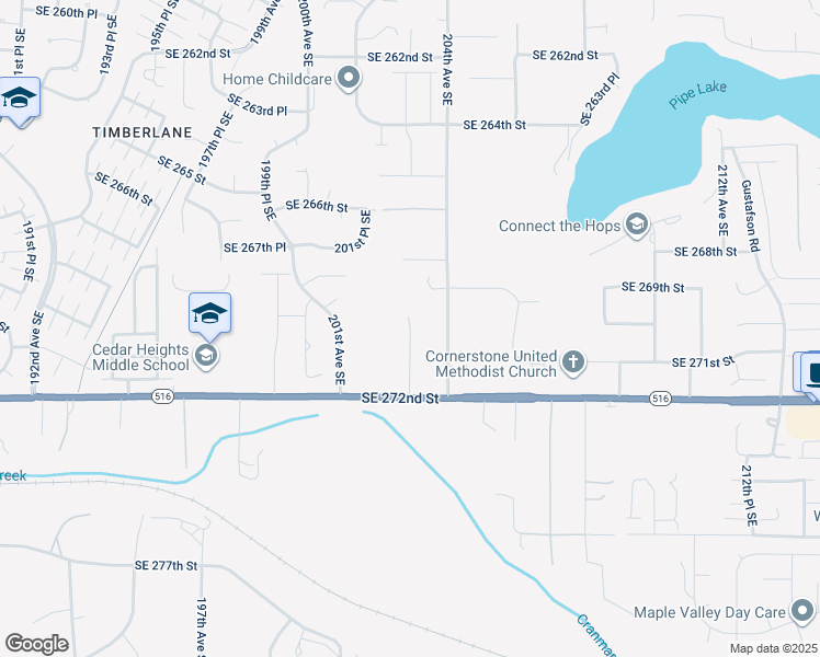 map of restaurants, bars, coffee shops, grocery stores, and more near 27027 203rd Avenue Southeast in Covington