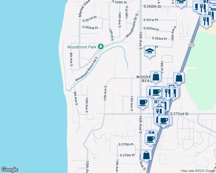 map of restaurants, bars, coffee shops, grocery stores, and more near in Des Moines