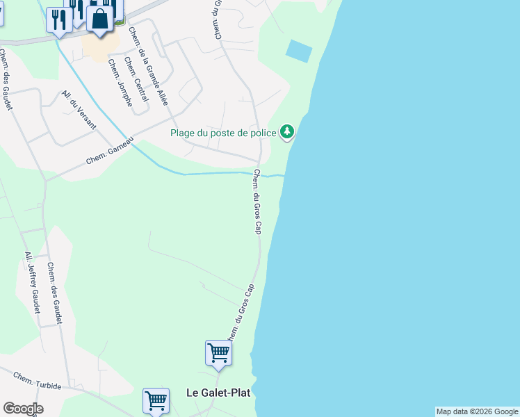 map of restaurants, bars, coffee shops, grocery stores, and more near 345 Chemin du Gros Cap in L'Étang-du-Nord