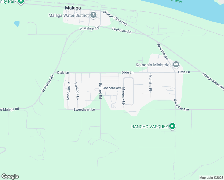 map of restaurants, bars, coffee shops, grocery stores, and more near 4153 Concord Avenue in Malaga