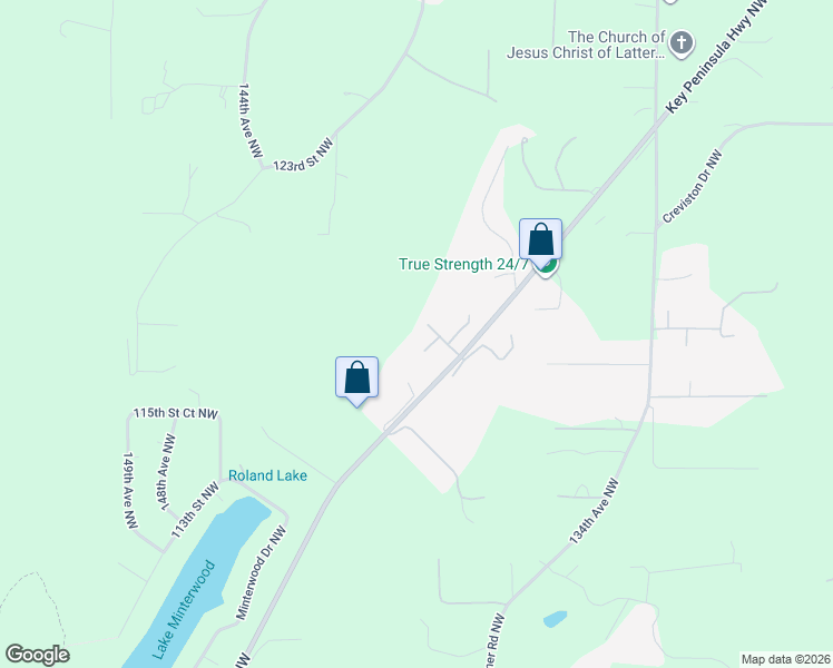 map of restaurants, bars, coffee shops, grocery stores, and more near 13919 117th Street Court Northwest in Gig Harbor