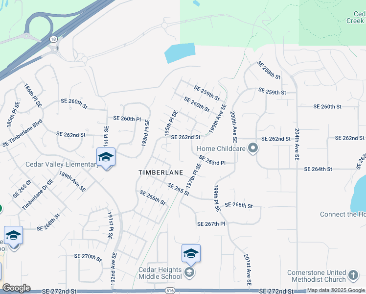 map of restaurants, bars, coffee shops, grocery stores, and more near 26216 196th Place Southeast in Covington