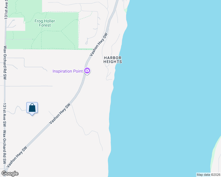 map of restaurants, bars, coffee shops, grocery stores, and more near 26319 Pillsbury Road Southwest in Vashon