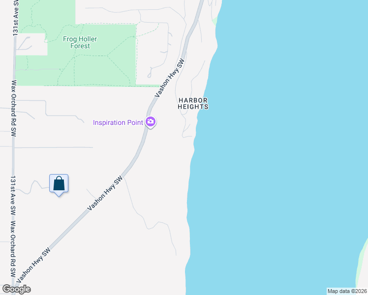 map of restaurants, bars, coffee shops, grocery stores, and more near 26319 Pillsbury Road Southwest in Vashon