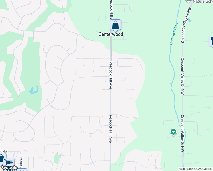 map of restaurants, bars, coffee shops, grocery stores, and more near 12308 38th Avenue Court Northwest in Gig Harbor