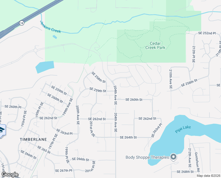 map of restaurants, bars, coffee shops, grocery stores, and more near 20320 Southeast 259th Street in Covington