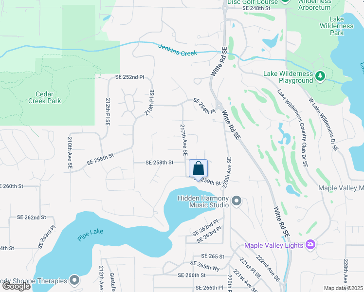 map of restaurants, bars, coffee shops, grocery stores, and more near 21646 Southeast 257th Place in Maple Valley