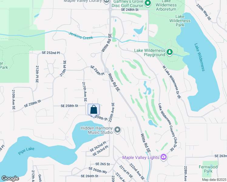map of restaurants, bars, coffee shops, grocery stores, and more near 25618 220th Avenue Southeast in Maple Valley
