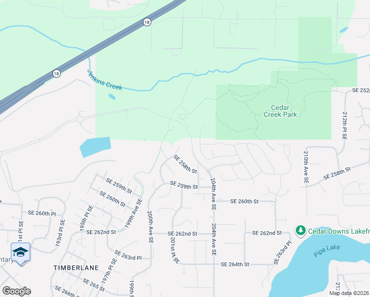 map of restaurants, bars, coffee shops, grocery stores, and more near 25802 201st Avenue Southeast in Covington