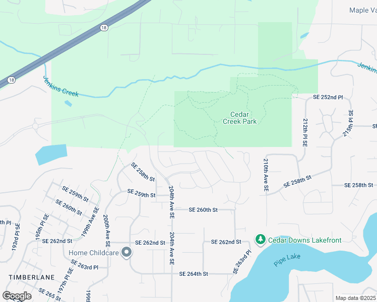 map of restaurants, bars, coffee shops, grocery stores, and more near 20524 Southeast 256th Street in Covington
