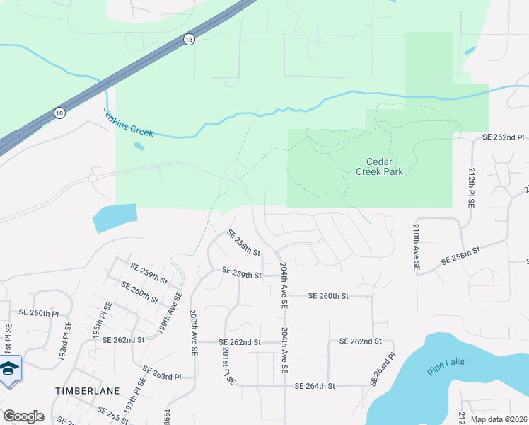 map of restaurants, bars, coffee shops, grocery stores, and more near 204th Place Southeast in Covington