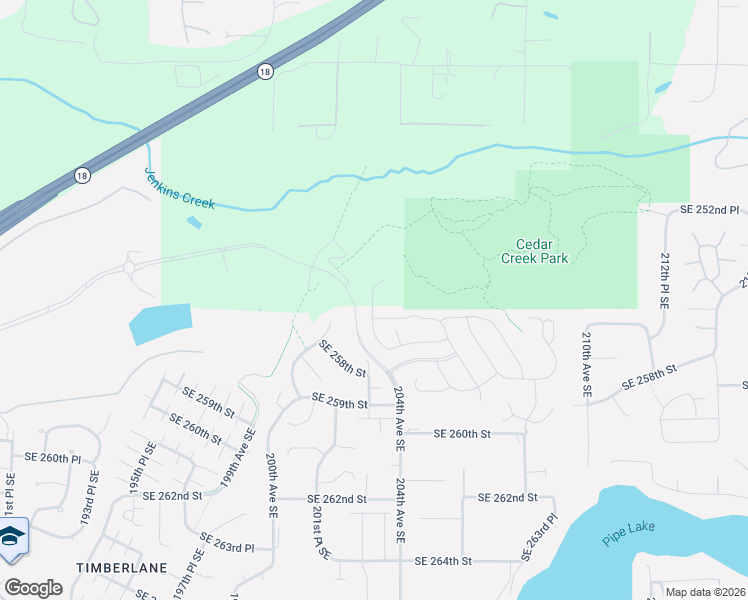 map of restaurants, bars, coffee shops, grocery stores, and more near 204th Place Southeast in Covington