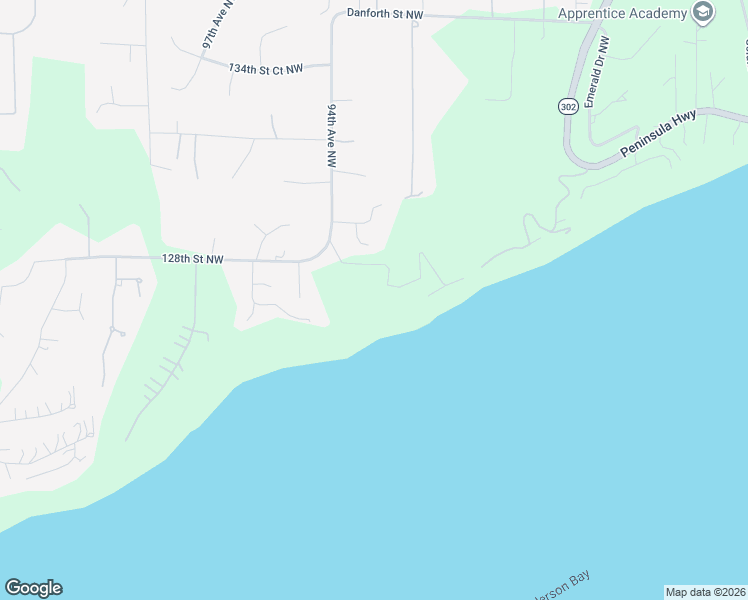 map of restaurants, bars, coffee shops, grocery stores, and more near 9208 128th Street Court Northwest in Gig Harbor