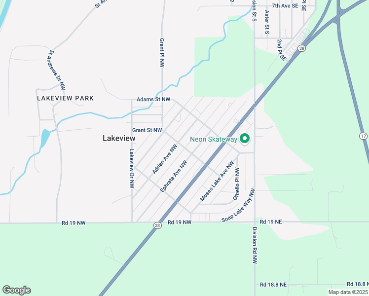 map of restaurants, bars, coffee shops, grocery stores, and more near Grant Street Northwest in Lakeview