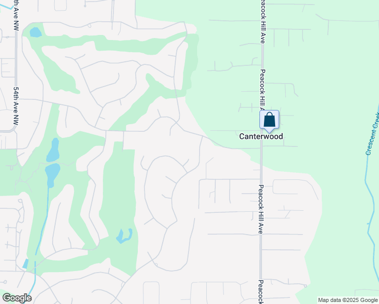 map of restaurants, bars, coffee shops, grocery stores, and more near 4215 127th Street Court Northwest in Gig Harbor