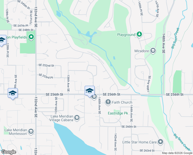 map of restaurants, bars, coffee shops, grocery stores, and more near 25328 139th Place Southeast in Kent