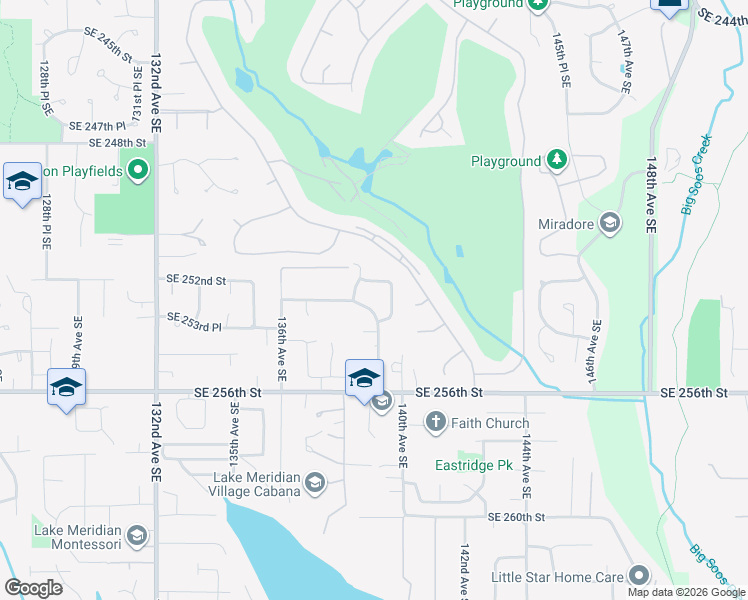 map of restaurants, bars, coffee shops, grocery stores, and more near 25328 139th Place Southeast in Kent