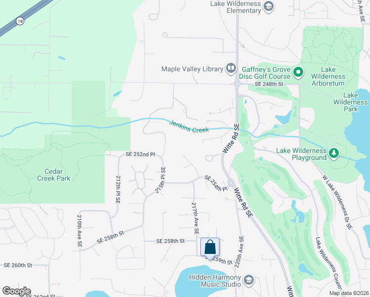map of restaurants, bars, coffee shops, grocery stores, and more near 27317 217th Place Southeast in Maple Valley