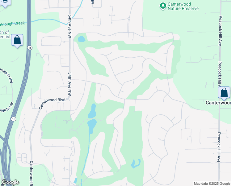 map of restaurants, bars, coffee shops, grocery stores, and more near 12912 Muir Drive Northwest in Gig Harbor