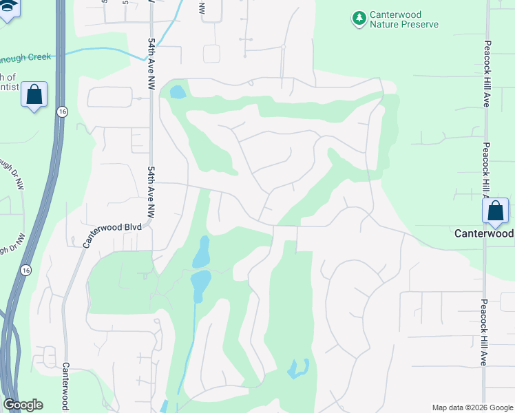 map of restaurants, bars, coffee shops, grocery stores, and more near 13004 Muir Drive Northwest in Gig Harbor