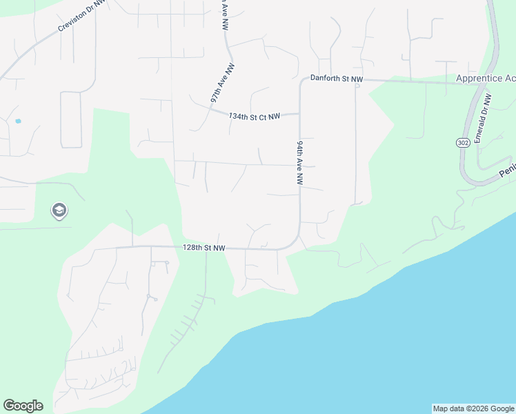 map of restaurants, bars, coffee shops, grocery stores, and more near 12916 97th Avenue Northwest in Gig Harbor