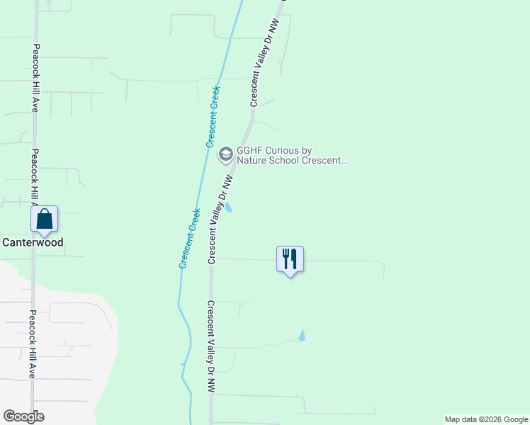 map of restaurants, bars, coffee shops, grocery stores, and more near 13307 Crescent Valley Drive Northwest in Gig Harbor