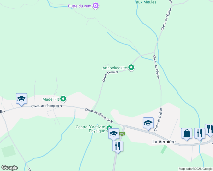 map of restaurants, bars, coffee shops, grocery stores, and more near Chemin de l'Étang du Nord in Gaspésie–Îles-de-la-Madeleine