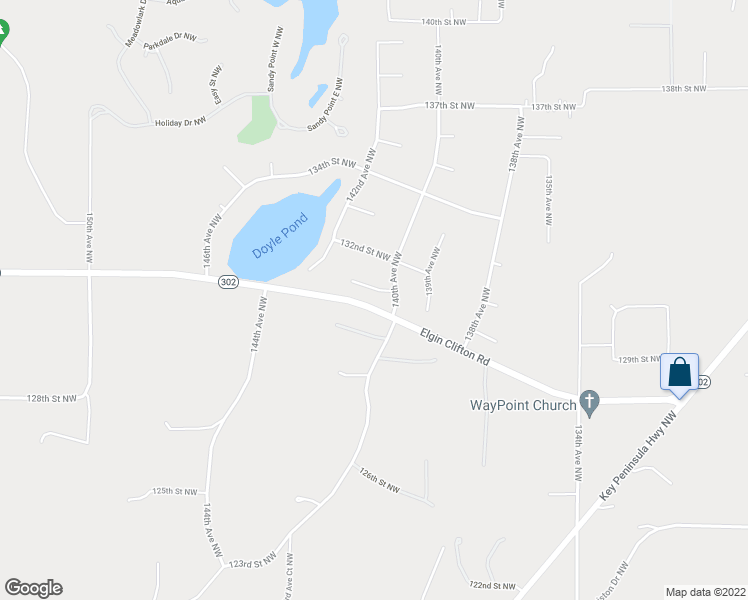 map of restaurants, bars, coffee shops, grocery stores, and more near 14014 131st Street Northwest in Gig Harbor