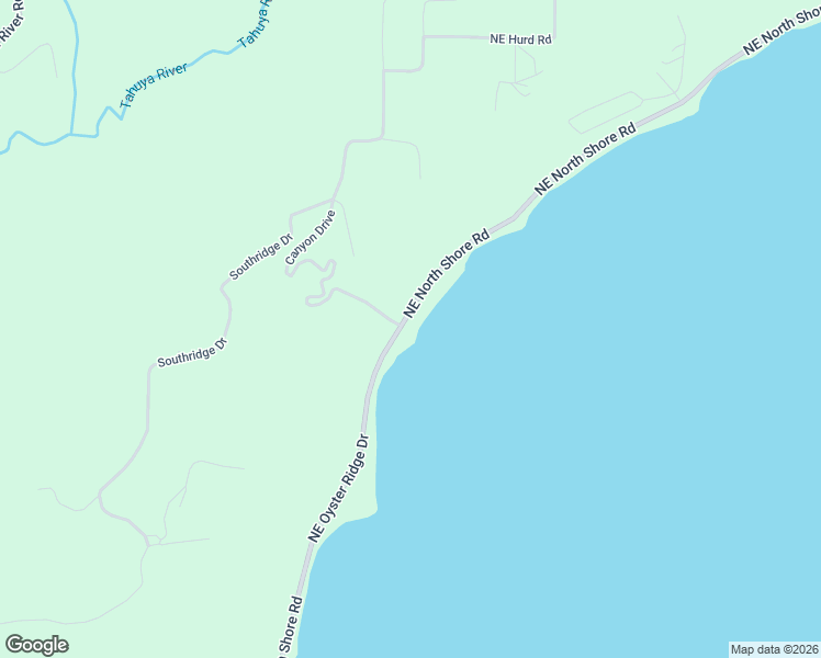 map of restaurants, bars, coffee shops, grocery stores, and more near 11041 Northeast North Shore Road in Belfair