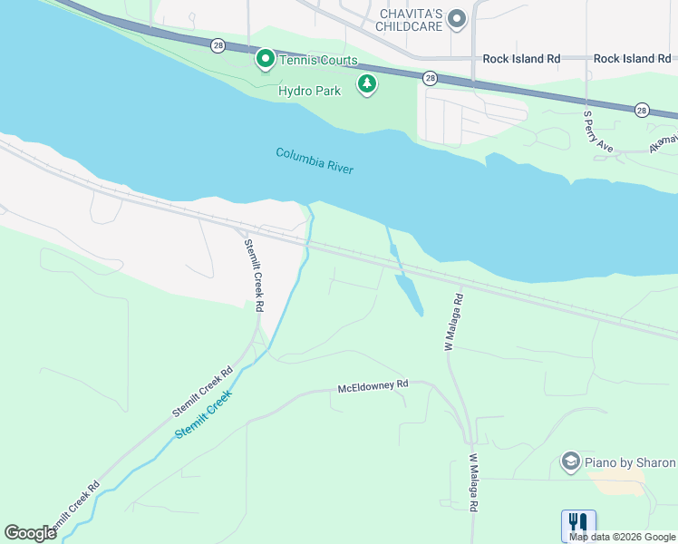 map of restaurants, bars, coffee shops, grocery stores, and more near 2720 Mill Pond Road in Malaga