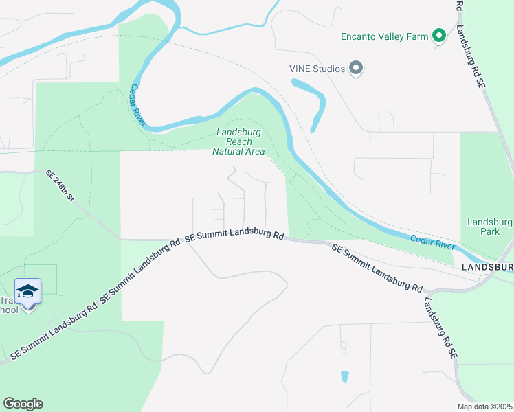 map of restaurants, bars, coffee shops, grocery stores, and more near 25019 267th Avenue Southeast in Ravensdale