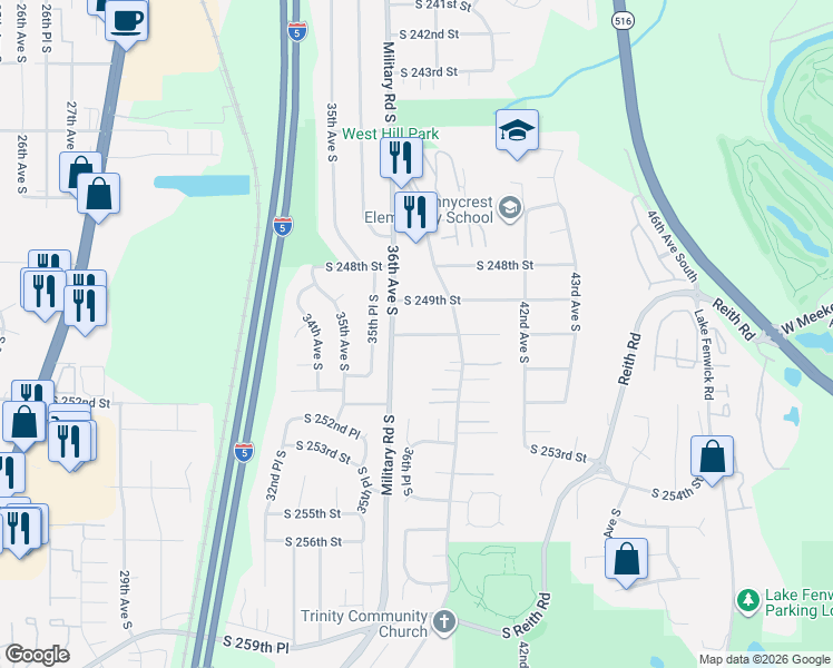 map of restaurants, bars, coffee shops, grocery stores, and more near in Kent