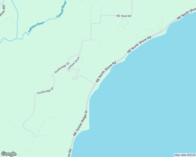 map of restaurants, bars, coffee shops, grocery stores, and more near 11041 Northeast North Shore Road in Belfair