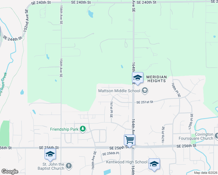 map of restaurants, bars, coffee shops, grocery stores, and more near 24944 161st Place Southeast in Covington