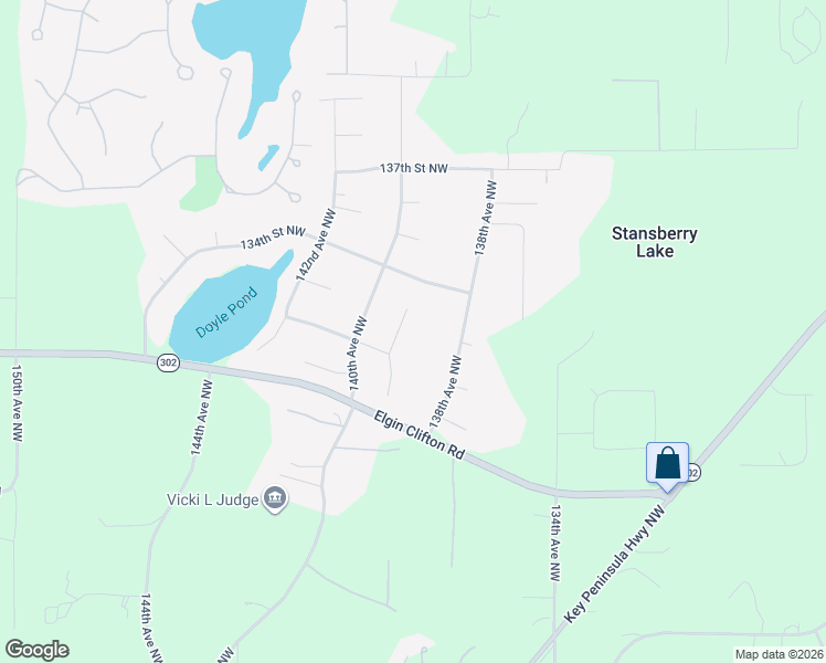 map of restaurants, bars, coffee shops, grocery stores, and more near 13225 139th Avenue Northwest in Gig Harbor