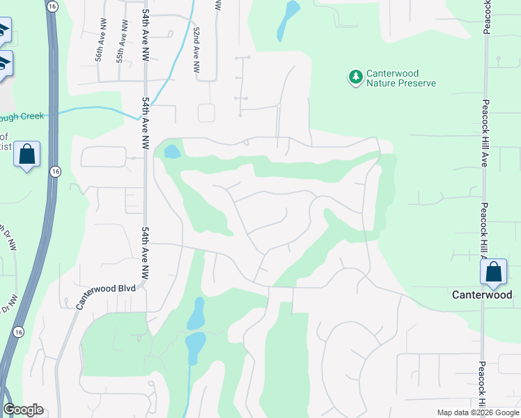 map of restaurants, bars, coffee shops, grocery stores, and more near 4808 133rd Street Northwest in Gig Harbor