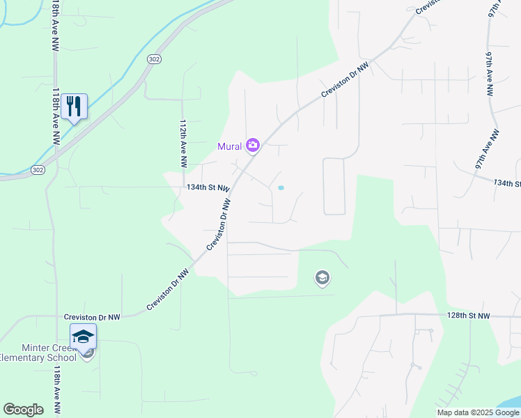 map of restaurants, bars, coffee shops, grocery stores, and more near 10806 133rd St NW in Gig Harbor