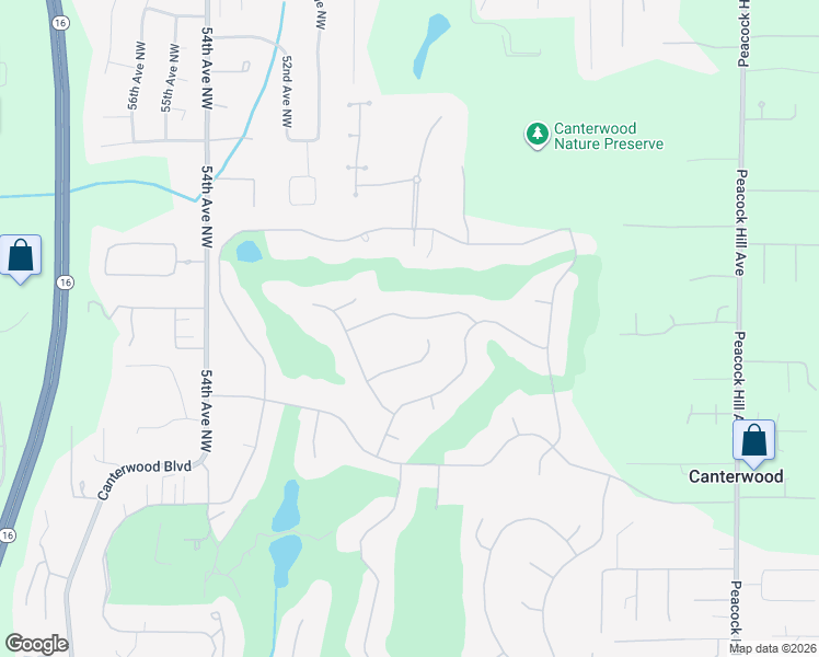 map of restaurants, bars, coffee shops, grocery stores, and more near 4720 133rd Street Northwest in Gig Harbor