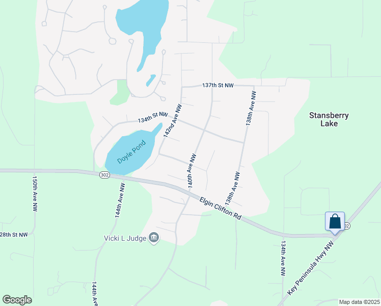 map of restaurants, bars, coffee shops, grocery stores, and more near 13218 140th Avenue Northwest in Gig Harbor