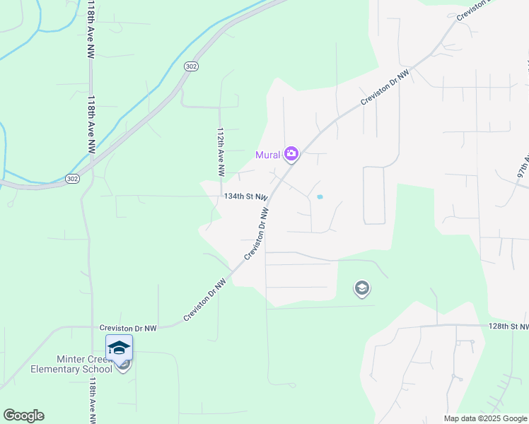 map of restaurants, bars, coffee shops, grocery stores, and more near 10917 Creviston Drive Northwest in Gig Harbor